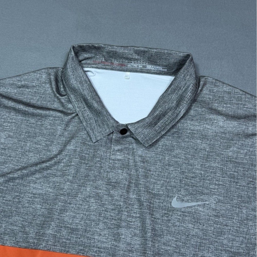 Nike Tiger Woods Polo Shirt Mens XXL Performance Golf Athleisure Snap Athletic